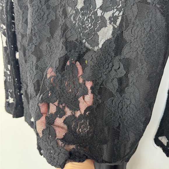 Rehab Black Lace Cut Out Blouse - Picture 10 of 17